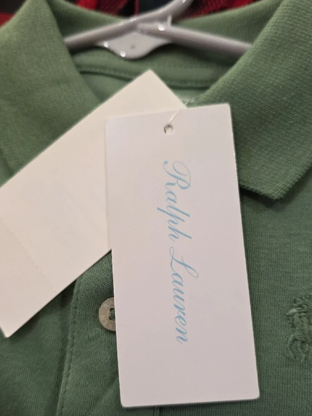 NWT 12M Ralph Lauren Sage Green Polo One-Piece 100% Cotton